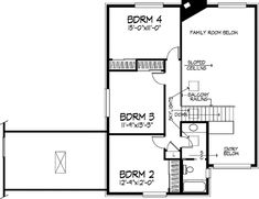 the second floor plan for this home