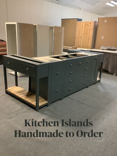 the kitchen island is made to order