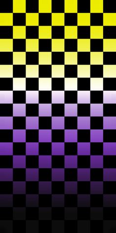 a black and yellow checkerboard background