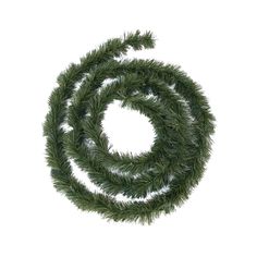 a green christmas wreath on a white background