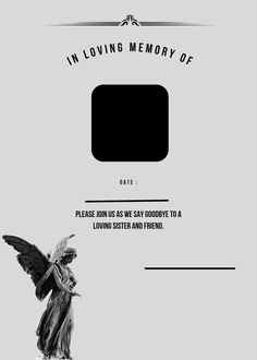 gray funeral invitation template Obituaries Template, House Of Cards, In Loving Memory, Invitation Template, Card Design, Layout, Graphic Design, How To Plan, Collage