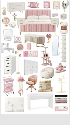 Cute Ikea Bedroom Ideas, Coquette Room Collage, Room Decor Bedroom Vanity, Bedroom Inspirations Pink And White, Room Ideas Aesthetic Pink And White, Cute Room Ideas Pink, Pink And White Aesthetic Room, White And Pink Room Aesthetic, Pink And White Bedroom Aesthetic