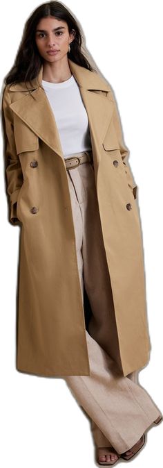 Cotton Raincoat For Workwear In Fall, Fall Cotton Raincoat For Workwear, Fall Cotton Raincoat For Work, Gabardine Raincoat For Workwear, Solid Gabardine Raincoat For Workwear, Classic Solid Raincoat With Pockets, Single Breasted Raincoat For Workwear, Peak Lapel, Box Pleats