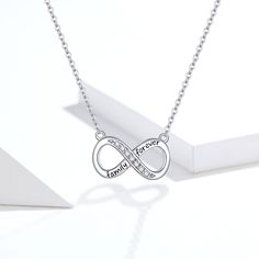 Adorable Sterling Silver Infinity Family Forever Necklace for Women Chain Length: up to 17.7" | 45 cm ( Adjustable ) Material: Sterling Silver FAST Shipping from FL, USA Silver Infinity Clavicle Chain Jewelry, Silver Infinity Jewelry For Anniversary, Mother's Day Infinity Necklace With Cubic Zirconia, Infinity Jewelry For Best Friend Valentine's Day Gift, Mother's Day Cubic Zirconia Infinity Necklace, Infinity Cubic Zirconia Necklace For Mother's Day, Cubic Zirconia Infinity Jewelry For Mother's Day, Personalized Infinity Meaningful Jewelry, Personalized Infinity Jewelry With Meaningful Style