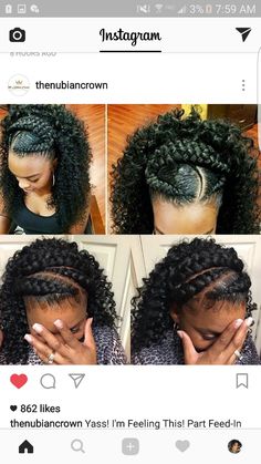 Crochet Braid Styles Ideas Hairstyles, Diamond Braids, 3d Braids, Braids And Curls, Braided Crochet, Curly Crochet Hair Styles, Hair Charms, Style Africain