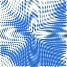 an abstract blue and white background with circles in the shape of a spiral, on top of