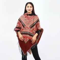 👉🏽A yak wool poncho is a type of outer garment made from the wool of yaks, which are long-haired bovine animals native to the Himalayan region of Nepal. 👉🏽A yak wool hooded poncho is a variation of the traditional yak wool poncho that includes a hood for added protection and warmth. The hood provides coverage for the head and neck, making it an ideal choice for colder and windier conditions. 👉🏽The yak wool hooded poncho is made from the wool of yaks, which is known for its excellent insula Traditional Hooded Winter Poncho, Traditional One Size Hooded Poncho, Traditional Winter Poncho, Traditional Red Poncho For Fall, Traditional Red Fall Poncho, Traditional Multicolor Winter Poncho, Folk Style Red Poncho For Winter, Traditional Wool Poncho For Winter, Red Folk Style Poncho For Fall