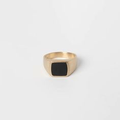 Vintage 14k gold signet ring with black onyx Black Minimalist Signet Ring For Formal Events, Black Minimalist Signet Ring For Formal Occasions, Classic Matte Finish Jewelry Gift, Minimalist Onyx Signet Ring For Formal Events, Black Tarnish Resistant Signet Ring For Formal Occasions, Modern Matte Black Jewelry For Formal Occasions, Matte Black Modern Jewelry For Formal Occasions, Modern Matte Finish Jewelry For Formal Occasions, Minimalist Onyx Ring For Formal Occasions