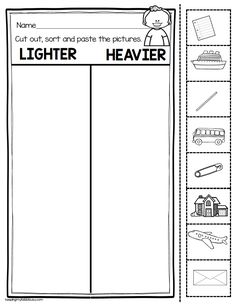 a printable worksheet to teach children about the lighter and his name