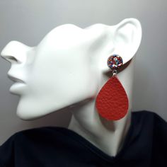 Red Genuine Leather. White Genuine Leather. Red/White Striped Genuine Leather. Navy Blue Genuine Leather. 2" Red Leather Teardrops Accented w/Patriotic Druzy Studs 2" Red/White Striped Teardrops Accented w/Patriotic Druzy Studs 2" White Leather Teardrops Accented w/Patriotic Druzy Studs 3.5" Star Dangles-Red Leather/White Leather/Navy Blue Leather Red And White Stripes, Leather Earrings, The Chic, Blue Leather, Druzy, White Leather, Red Leather, 5 Star, White Stripe