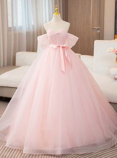 Pink Prom Dress With Sleeves, Fairytale Romance, Tiny Dress, Baby Pink Dresses, Perfect Bow, Green Tulle, Tulle Sleeves