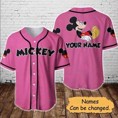 Welcome to the world of magic and charm with our Mickey Mouse Disney Custom Baseball Jersey Shirt! Unleash your inner Mickey Mouse Car, Disney Baseball Jersey, Summer Cotton Mickey Mouse T-shirt, Mickey Mouse Characters, Mickey Mouse Themed Short Sleeve T-shirt, Baseball Fashion, Mickey Mouse Design, Mickey Mouse Cotton T-shirt For Streetwear, Multicolor Mickey Mouse Cotton T-shirt