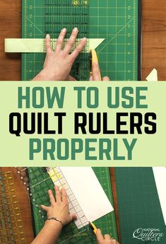 how to use quilt rulers properly