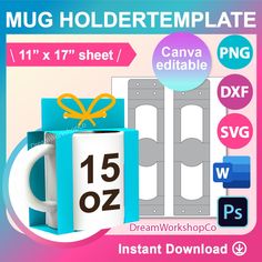 mug holder templates for 11x7's, 11x10's and 11