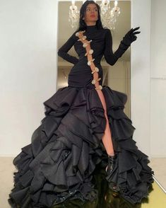 Cher Fashion, Dona Matoshi, Detailed Dress, Mermaid Evening Gown, Gowns For Girls, Formal Party Dress, Futuristic Fashion, Ladies Gown, Prom Dresses Long With Sleeves