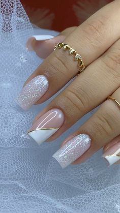 Nails Yellow, Fall Acrylic Nails, Pretty Nail Art Designs, Wedding Nails Design, Bride Nails, Nail Designs Glitter