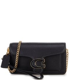 From COACH&#x2C; the Solid Polished Pebble Tabby Convertible Gold Chain Wristlet Crossbody Bag features:Polished pebble leatherfabric liningTwo credit card slotsInside multifunction pocketPush lock closureOutside open pocketDetachable wrist strapDetachable shoulder/crossbody chain strap with approx. 23" DApprox.: 7.25" L x 4.25" H x 1.25" WImported. Coach Tabby Wristlet, Coach Crossbody Wallet For Travel, Coach Leather Crossbody Wallet On Chain, Coach Crossbody Wallet With Detachable Strap, Coach Rectangular Chain Wallet With Detachable Strap, Coach Wallet On Chain With Detachable Strap, Coach Wallet On Chain For Everyday Use, Coach Luxury Crossbody Wallet On Chain, Coach Formal Crossbody Wallet On Chain