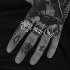 Taking its name from the Latin word for “three,” these stackable rings are substantial enough to wear on individual fingers, but form a well-textured trifecta when worn together. Handcrafted Sterling Silver. Clocks And Colours, Ring Clock, Streetwear Jewelry, How To Wear Rings, Latin Word, Ring Man, Latin Words, Square Rings, Color Ring