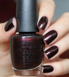 The 5 Best Dark Nail Colors for Fall & Winter — Wellesley and King | Simplified Living for Modern Moms Nail Colors For 2023, Dark Nail Colors, Nail Colors For Fall, Dark Nail, Nails Opi