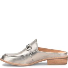 Our charming open-back loafer will lend a touch of classic polish to everything in your closet. We love the timeless horsebit ornament and chic contoured silhouette of the Naoko mule. Elegant Spring Clogs With Branded Insole, Elegant Mules With Metal Feet And Round Toe, Modern Formal Mules With Metal Feet, Elegant Slip-on Mules With Round Toe, Elegant Leather Clogs With Flat Heel, Elegant Formal Clogs With Flat Heel, Formal Leather Mules With Metal Feet, Elegant Slip-on Clogs For Workwear, Elegant Slip-on Workwear Clogs