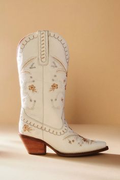 Dingo 1969 Full Bloom Leather Cowboy Boots | Anthropologie Boots For Women Ankle, Cowboy Boots For Women, Bota Country, Embroidered Leather, Leather Cowboy Boots, Boot Types, Boot Brands, Cowboy Boot, Boots For Women