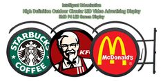 an advertisement for starbucks, mcdonald's and starbucks kfc