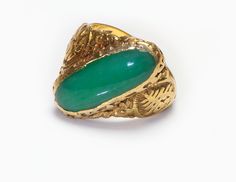 Antique Chinese 22K Gold Oval Jade Ring Heirloom Gold Emerald Ring With Oval Cabochon, Antique Gold Emerald Ring With Oval Cabochon, Antique Emerald Ring In Gold With Oval Cabochon, Antique Gold Emerald Cabochon Ring, Traditional Oval Emerald Ring, Traditional Oval Yellow Gold Signet Ring, Gold Oval Emerald Gemstone Ring, Gold Emerald Ring With Oval Gemstone, Traditional Gold Jewelry With Oval Cabochon