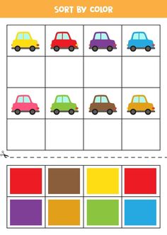 the color matching game for children with cars