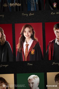 an image of harry potter characters in their robes and wigs for the movie series