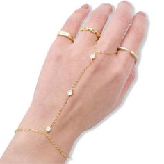 CZ Diamond Hand Chain Bracelet Hand Set Cubic Zirconia Elegant Chain Bracelet, Diamond Chain Ring With Adjustable Chain, Gold Diamond Chain Ring With Adjustable Chain, Ring And Bracelet Connected Hand Chain, Ring Chain Bracelet, Chain Ring Bracelet, Gold Chain Ring, Ring And Bracelet, Hand Harness