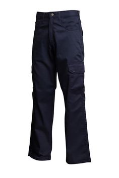 P-INCNYT9 Description LAPCO FR flame-resistant cargo pants with an exclusive moisture management finish keep you cool, dry, and safe. Got plenty to carry around with you at work? Then these are the pants for you. Many hands-free carrying options are included in this new style. Enjoy the durability of pants made to withstand hard work in addition to a neat, professional look. Mid-rise pants with straight leg openings. Relaxed fit through seat and thighs. Non-conductive button and snap closures. R Functional Cotton Cargo Pants For Work, Functional Cargo Work Pants, Cotton Work Pants With Functional Pockets, Functional Straight Leg Fitted Cargo Pants, Navy Cargo Pants For Workwear, Navy Cotton Cargo Pants With Hip Pockets, Navy Cargo Bottoms For Workwear, Navy Cotton Utility Cargo Pants, Functional Full Length Cotton Bottoms