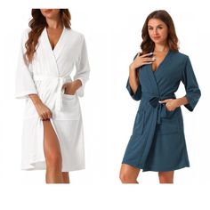 cheibear Women's Soft Quick-Drying Waffle Robe is highly absorbent and breathable for a comfortable touch after bathing. Using textured concave and convex lattice technology, the waffle is non-slip and easy to use, while adding beauty and fashion. After spa or bathing, put on cheibear's waffle robe to let your body enjoy a quick-drying experience, and enjoy five-star hotel-level comfort every morning and night. Comes with a belt and strap design on both sides, so you don't have to worry about lo One Piece Clothing, Spa Bath, Women's Robe, Sleeve Packaging, One Piece Pajamas, Knit Wrap, Star Hotel, Beauty And Fashion, Hem Style