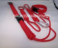 "PARACORD SET (BRACELET, KEY CHAIN w/BELT LOOP, KEY CHAIN w/KEY RING & CARABINER, NECK LANYARD, 2 ZIPPER PULLS) **Items with Carabiners are NOT rated for climbing. Usage is for recreational/pleasure use only. *All measurements are approximate and can vary slightly with each piece. *Colors vary; Most popular colors available, ask for color selection *Each piece can be custom sized to your preference/size/needs. *Mix & Match! Contact me to discuss your ideas *While paracord is well known and used, these items in my shop are my own creation and not copied; created by BaublesNBeadedThings  *Stock Items Ready to ship 5-7 business days except for custom orders. Please contact for     details *Ships from DeKalb, Illinois Bracelet Child Size: up to 7 ½\" Adult Size: 7 ½\" +  Neck Lanyard Neck Loop Dekalb Illinois, Neck Lanyard, Set Bracelet, Popular Colors, Zipper Pulls, Paracord, Key Rings, Key Ring, Key Chain