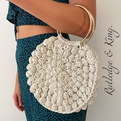 THE PERFECT SIZE TOP HANDLE HANDBAG - The Rutledge & King macrame clutch is a fashionable alternative to traditional straw bags for women. The Rutledge and King top handle tote offers plenty of room to fit your daily essentials, including your cell phone, lip gloss, wallet, and day to day items. Basket bags are a subtle accessory that pairs well with sundresses, rompers, and summer outfits. SUPERIOR DESIGN - Rutledge & King purses and handbags come in trendy colors to go with any look. The high Eco-friendly Macrame Straw Bag For Summer, Summer Crochet Bag With Round Handle For Daily Use, Summer Crochet Bag For Daily Use With Round Handle, Beige Crochet Straw Bag With Round Handle, Summer Crochet Bag With Braided Round Handles, Summer Woven Crochet Bag With Round Handle, Spring Crochet Bag With Braided Round Handles, Lightweight Cream Crochet Bag For Summer, Chic Beige Braided Crochet Bag