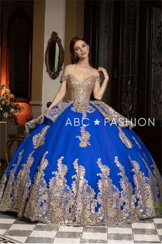 Royal Blue Quinceanera Dress by Ragazza EV18-618