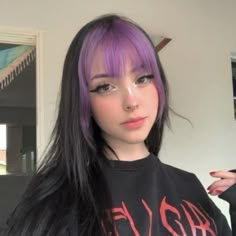 Egirl Hair Styles, Egirl Hairstyle, Egirl Hairstyles, Egirl Hair, Hairstyle With Bangs, E Girl Hair, Hidden Hair Color, Hair Color Streaks, Dyed Hair Inspiration