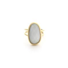 Cat's Eye White Ring - Rivka Friedman Jewelry White Crystals, White Quartz, Quartz Ring, White Crystal, White Ring, Stackable Rings, Druzy Ring, Cat Eye, Final Sale