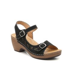 Patrizia by Spring Step-Shantay Sandal Polish off your warm-weather shoe collection with the Shantay sandal from Patrizia. This silhouette is fashioned with a cushioned footbed and exposed buckles to finish off your look! Spring Step Shoes, Womens Sandals Wedges, Shoe Carnival, Sneaker Shopping, Wedge Shoes, Socks Women, Girls Shopping, Wedge Sandals, Shoe Collection