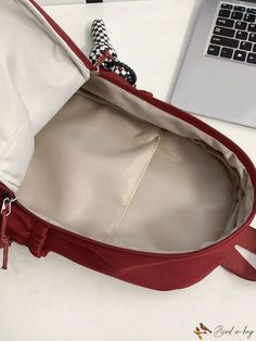 BirdinBag - Printed Red Letter Chest Bag: A Versatile Must-Have Letter Bag, Pink Backpack, Word Wrap, Waist Bags, Red Pattern, Chest Bag, Bag Set, Shoulder Tote, Handbag Backpack