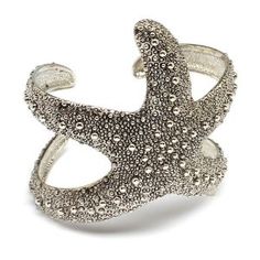 Starfish cuff, oh look you can buy it on Amazon.... Textured Bracelet, Fishing Bracelet, Starfish Bracelet, Cuff Bangle Bracelet, Design Silver, Cuff Bangles, Starfish, Cuff Bracelet, Silver Ring