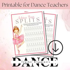 Encourage and motivate your ballet dancers to stretch at home! This easily printable worksheet is a great dance teacher tool and ballet lesson plan printable to include in your ballet classes! Dancers color each pointe shoe for every day they stretch at home! Make sure to check out our other dance handbooks, digital organizers, choreography journal pages and more! Dance Teacher Tools, Class Worksheets, Ballet Lessons, Acro Dance, Ballet Teacher, Dance Basics, Dance Teachers, Teacher Planning, Digital Organization