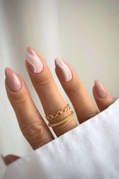 Cute Pink Nails, Nude Nail Designs, Girly Acrylic Nails, Casual Nails, Short Square Acrylic Nails, Almond Nails Designs, Popular Nails, Pink Nail, Oval Nails