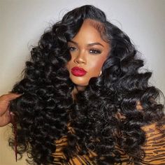 Hair Name 360 Glueless Wig Hair Texture Wand Curl Hair Hair Length 10-26 Inches Available Hair Density 180% Hair Color Natural Black Lace Type 360 Pre-cut Lace, Bleached Knots, Pre-plucked Hairline Cap Size Adjustable Cap (21-23.5 inches) With Invisi-Drawstring Quality 100% Virgin Human Hair Shipment DHL/FedEx/UPS/TNT 3-7 Working Days After Shipping Return Policy 30-Days Return/Exchange Guarantee Loose Deep Wave, Brazilian Hair Bundles, Deep Wave Hairstyles, Human Hair Bundles, Raw Hair, Brazilian Human Hair, Pretty Hair, Loose Hairstyles, Deep Wave