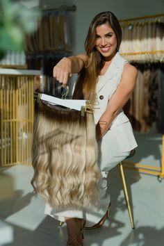 Try @rhairextension clip-in extensions to add volume and length ✨️  You can come to try it or contact us, and we’ll help you find the best matching shade ✨️  📸 @suelenperonphotos   Order yours👇🏼 📲(305) 305-8862  💻 rhair.net  #highqualityhair #naturalhair #hairxtensions #tapeextensions #naturalhairextensions #rhairextensions #birthdayhair #hairextensionsmiami  #cliponextensions Bridal Hair Extensions, Natural Hair Extensions, Hair Salon Interior, Long Hair Extensions, Quality Hair Extensions, Beauty Photoshoot, Tape In Extensions, Birthday Hair