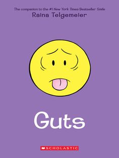 the book cover for guts by raina llgemeer, with an image of a