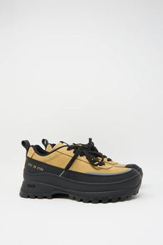 Common Projects - Track Hiker Article Shoe in Ocra | Oroboro • Luxury Boutique • New York, NY Leather Hiking Sneakers With Contrast Sole, Round Toe Hiking Boots With Lug Sole For Streetwear, Sporty Hiking Boots With Lug Sole And Round Toe, Leather Hiking Sneakers With Lug Sole, High-top Sneakers With Contrast Sole For Hiking, Rugged Hiking Boots With Lug Sole For Streetwear, Leather Sneakers With Lug Sole For Hiking, Brown Sneakers With Lug Sole For Streetwear, Low-top Hiking Boots With Laces For Streetwear