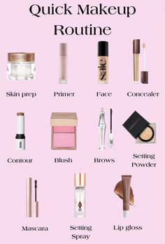 Enhance your natural beauty with these simple makeup steps! (All products are linked!!) This simple 6-minute makeup routine is so easy anyone can do it. It will look like you're not wearing makeup! #makeup #makeuptips #everydaymakeup #nomakeupmakeup #makeuplook #makeupinspo #naturalmakeup #beauty #beautytips #naturalbeauty #amazonfindscanada #canada #canadianproducts #canadianfinds #moisturizer #primer #face #foundation #concealer #contour #bronzer #blush #brows #settingpowder #mascara #settingpowder #lipgloss Makeup Looks Routine, Makeup Get Ready With Me, Simple Makeup Routine Natural, Simple Make Up Natural, Makeup Routine Steps, Best Makeup Routine, Basic Makeup Items, No7 Makeup, Easy Makeup Routine