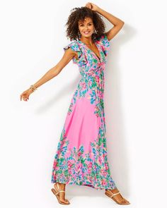 NWT LILLY PULITZER HAVANA PINK CASA JAGUAR VERONA FLUTTER SLEEVE MAXI DRESS 12 | eBay Summer Sundress With Flutter Sleeves, Summer Flutter Sleeve Maxi Dress For Garden Party, Summer Maxi Dress With Flutter Sleeves For Garden Party, Summer Maxi Dress With Flutter Sleeves, Fitted Flutter Sleeve Maxi Dress For Vacation, Summer Flutter Sleeve Dress For Vacation, Pink Chic Maxi Dress With Flutter Sleeves, Chic Maxi Dress With Flutter Sleeve For Vacation, Flutter Sleeve Maxi Sundress For Garden Party