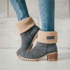 Item Type: Ankle Boots. Lining Material:Short Plush. Insole Material:Short Plush. Fur Snow Boots, Modern Boots, Platform Shoes Heels, Warm Snow Boots, Womens Thermal, Mid Boots, Rounded Toe Boots, Snow Queen, Snow Boots Women