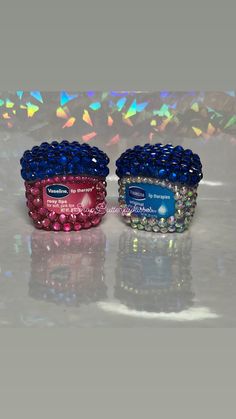 Includes 1 Blinged Vaseline Lip Therapy in your choice of style (mini tube, reg tube, body balm or lipstick)  Enter your flavor choice in the personalization box(rosy or original ) and bottom bling color, the top of the tube will be blinged in blue as pictured.                                      Other sizes and flavors are available by  request just send me a message Mini Vaseline, Bedazzled Things, Vaseline Lip Therapy, Lip Therapy, Vaseline Lip, Rhinestone Projects, Friend Crafts, Fun Arts And Crafts, Body Balm